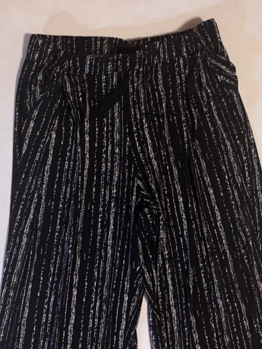 Rafaella Comfortable XL Women's Black & White Pants Wide Leg Flowing Bottoms - Picture 3 of 9